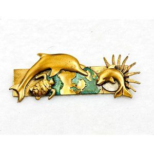 Artisan One of a Kind Bar Brooch Sea Life